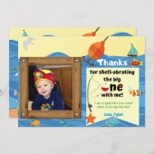 O-Fish-ally Eén Foto Bedankt Kaart (Voorkant / Achterkant)