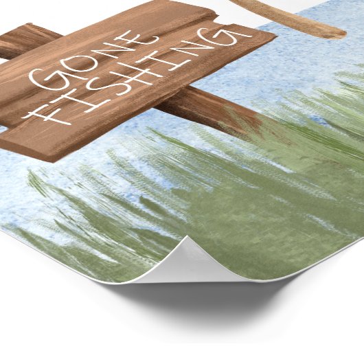 O-Fish-ally Een Gevist Verjaardag Welkomstbord Poster (Hoek)