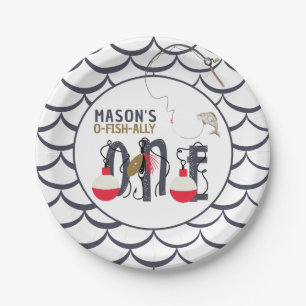 O-Fish-ally Een Gevist verjaardagsfeestje Papieren Bordje