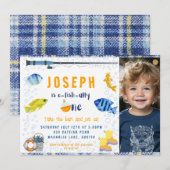 O Fish Ally Een Geviste 1e Verjaardagsfoto Kaart (Voorkant / Achterkant)