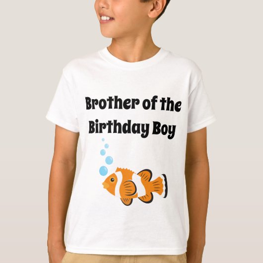 O-Fish-ally Een verjaardagsfeestje Broer T-shirt (Voorkant)