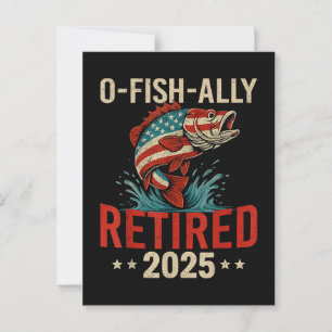 O-Fish-Ally Gepensioneerd 2025 Visser Pensioen  Briefkaart