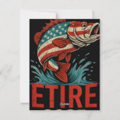 O-Fish-Ally Gepensioneerd 2025 Visser Pensioen Feestdagenkaart (Achterkant)