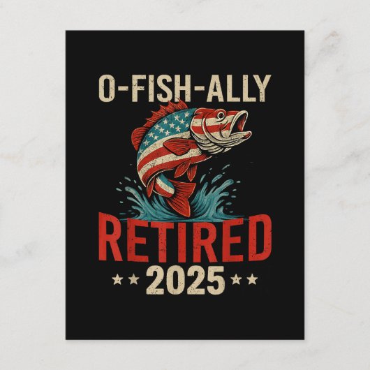 O-Fish-Ally Gepensioneerd 2025 Visser Pensioen Informatiekaartje (Voorkant)