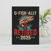 O-Fish-Ally Gepensioneerd 2025 Visser Pensioen Kaart (Staand voorkant)