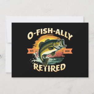 O-Fish-Ally Gepensioneerd 2025 Visser Vist met pen Kaart