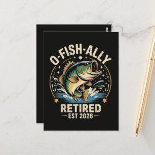 O-Fish-Ally Gepensioneerd 2026 Visser Vissen Briefkaart