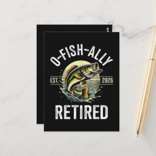 O-Fish-Ally Gepensioneerd 2026 Visser Vissen Briefkaart