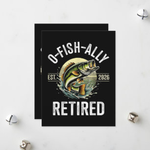 O-Fish-Ally Gepensioneerd 2026 Visser Vissen Feestdagenkaart