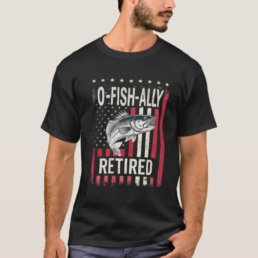 O-Fish-Ally Gepensioneerd, Gevist pensioen T-shirt (Voorkant)