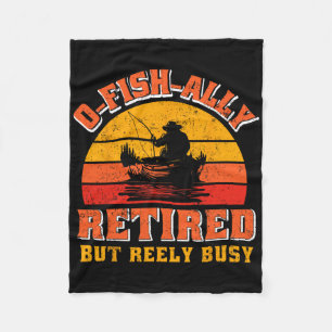 O-fish-ally Gepensioneerd Grappig Visser Shirt Pen Fleece Deken