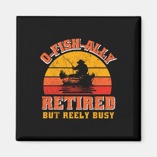 O-fish-ally Gepensioneerd Grappig Visser Shirt Pen Magneet