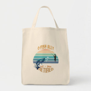 🎣👜 O-Fish-Ally Gepensioneerd: het vangen van dro Tote Bag