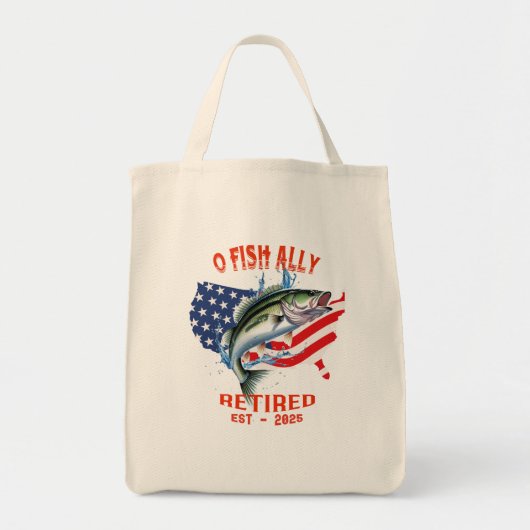 O-FISH-ALLY Gepensioneerd Tas: Reel Adventures Beg Tote Bag (Voorkant)