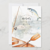 O-Fish-Ally Gevist thema 50ste verjaardagsfeest Kaart (Voorkant)