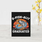O-fish-ally Graduated Senior Afstuderen Gevist Kaart (Gele Bloem)