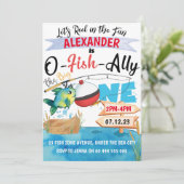 O-Fish-Ally Grote Een Vist 1e Verjaardag Jongen Kaart (Staand voorkant)