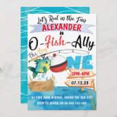 O-Fish-Ally Grote Een Vist 1e Verjaardag Jongen Kaart (Voorkant / Achterkant)