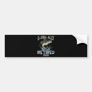 O-Fish-Ally Met Pensioen 2026 Humor Grappig Bumpersticker