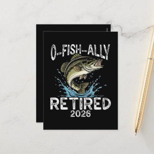 O-Fish-Ally Met Pensioen 2026 Humor Grappig Feestdagenkaart