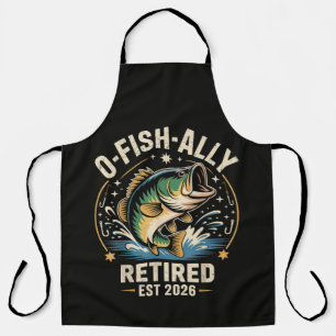O-Fish-Ally Met Pensioen 2026 Visser Vissen Schort