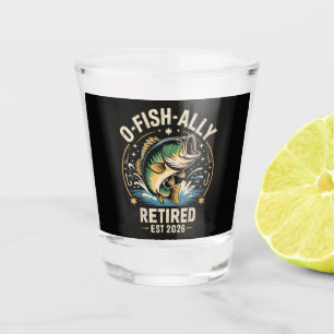 O-Fish-Ally Met Pensioen 2026 Visser Vissen Shot Glas