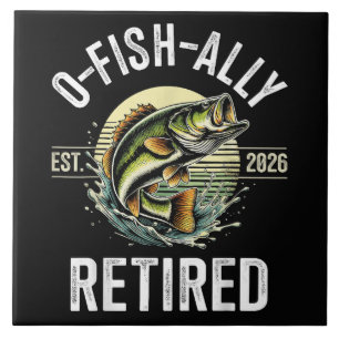 O-Fish-Ally Met Pensioen 2026 Visser Vissen Tegeltje