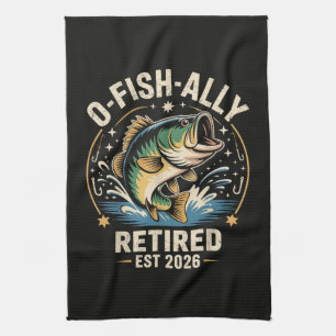 O-Fish-Ally Met Pensioen 2026 Visser Vissen Theedoek