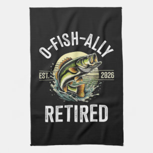 O-Fish-Ally Met Pensioen 2026 Visser Vissen Theedoek