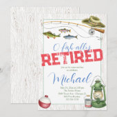 O-fish-ally met pensioen - Vis pensioen uitnodigin Kaart (Voorkant / Achterkant)