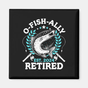 O-fish-ally met pensioen Visserspensioen Geschenke Magneet