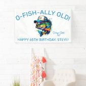 O-Fish-Ally Old! Kleurrijke visverjaardag Spandoek (Insitu)