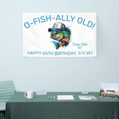 O-Fish-Ally Old! Kleurrijke visverjaardag Spandoek (Beurs)