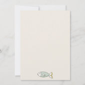 O-FISH-ALLY ONE Baby's 1e verjaardagsfeestje Gevis Kaart (Achterkant)