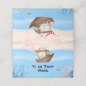 O-fish-ally One Fishing 1st Birthday Plaatskaartje (Buitenkant ongevouwen)