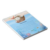 O-fish-ally One Fishing Birthday Time Capsule Card Notitieblok (Schuin)