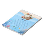 O-fish-ally One Fishing Birthday Time Capsule Card Notitieblok (Linkerzijde)