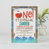 O fish ally one jarig party uitnodiging (Staand voorkant)