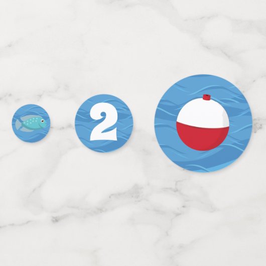 O-Fish-ally One Party Confetti tafeldecor (Achterkanten)