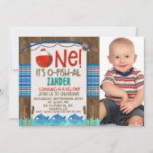 O fish ally one photoverjaarparty party uitnodigin kaart (Voorkant)
