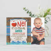 O fish ally one photoverjaarparty party uitnodigin kaart (Staand voorkant)