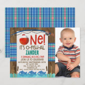 O fish ally one photoverjaarparty party uitnodigin kaart (Voorkant / Achterkant)