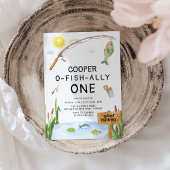 O-Fish-Ally One Rustic Vist eerste verjaardag Kaart