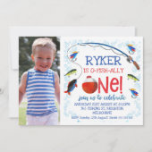 O-fish-ally one verjaardagsuitnodiging kaart (Voorkant)