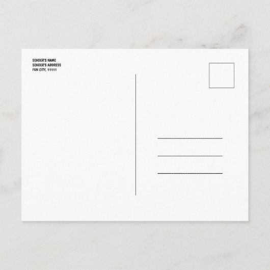 O-Fish-Ally One Vissen 1e Verjaardagsuitnodiging Briefkaart (Achterkant)