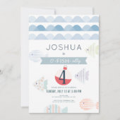 O-fish-ally One Vissen Boy White Birthday Kaart (Voorkant)