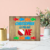 O-Fish-Ally One Vist 1e verjaardag Acryl Bord (Huwelijk)