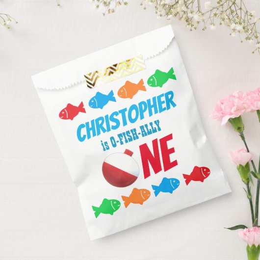 O-Fish-Ally One Vist 1e verjaardag Bedankzakje (Gezegeld)