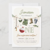 O-fish-ally One Vist 1e verjaardag Foto Kaart (Voorkant)