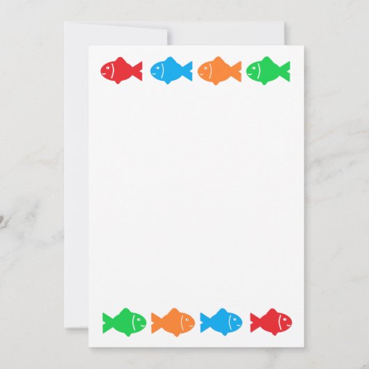 O-Fish-Ally One Vist 1e verjaardag Kaart (Achterkant)